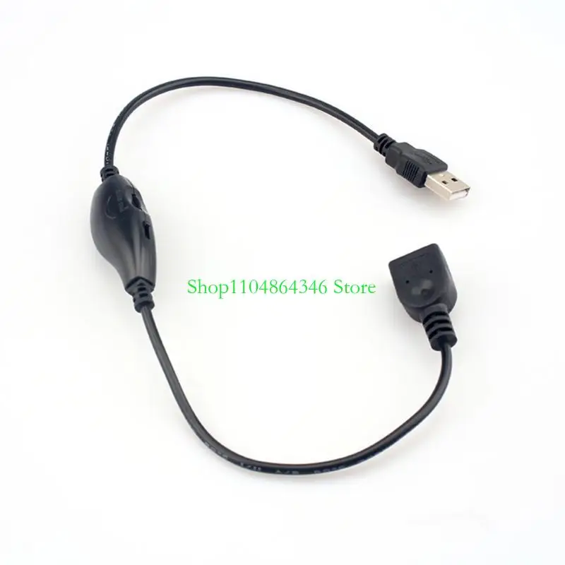 

45cm USB Cable with Dimmer Switch ON/OFF Cable Extension USB Fan Power Supply Line Durable Adapter Toggle for USB Lamp