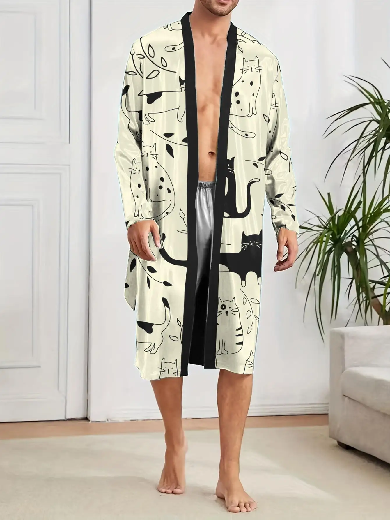 1pcs Men's Robes 2026 Spring/Summer Bathrobe man Graphic Men's bathrobe Breathable Bathrobe Robe man Robes 3D Printed