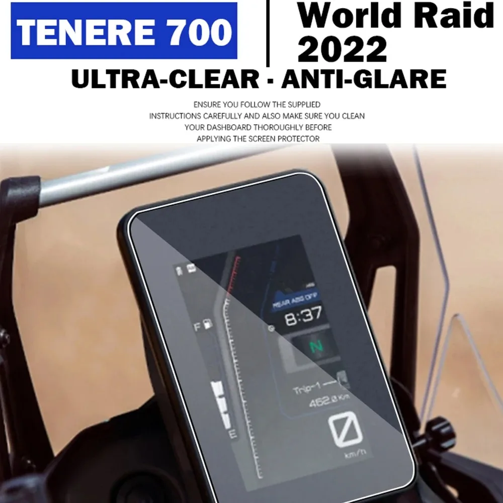 For Yamaha Tenere 700 Tenere700 World Raid 2022-2023 Motorcycle Scratch Cluster Screen Dashboard Protection Instrument Film