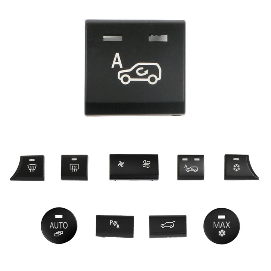 Wooeight 1Pc Heater Climate Control Wind Air Volume Air Conditioning Switch Fan Button Cap Cover For BMW X5 E70 X6 E71 2006-2014