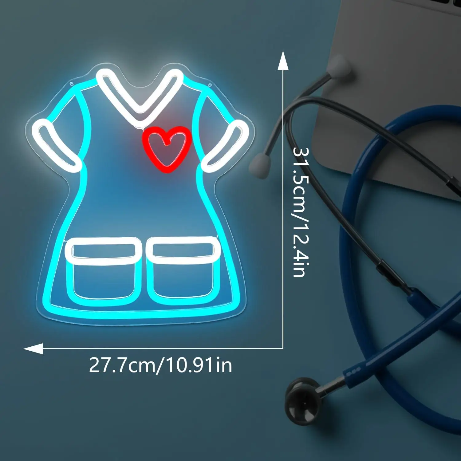 Nurse Uniform Neon Sign USB Dimmable LED Light For Nurse Station Hospital Lounge Wall Decoration Gift for Nurses Night Light
