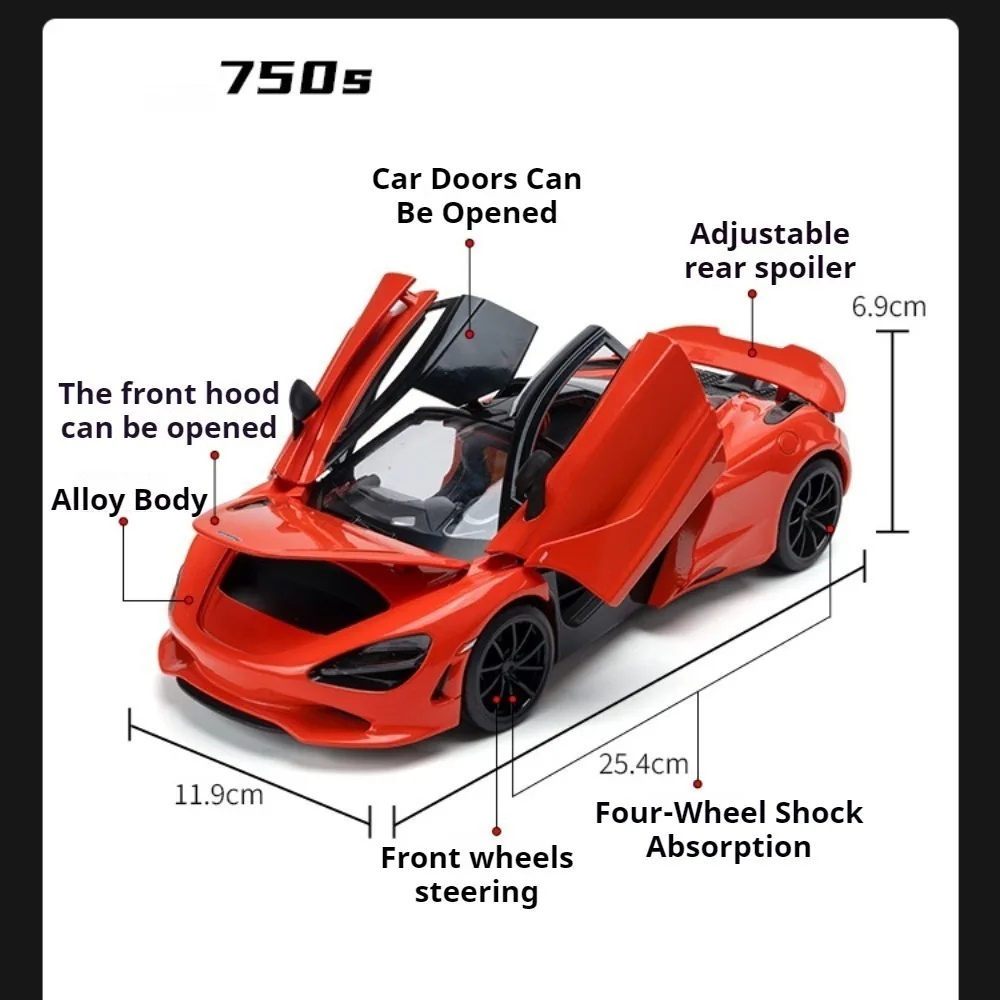 1:18 Acrylic Dust Cover DIVO 750S Valkyrie Model Toy Sports Cars Alloy Diecast Doors Opened Shock Absorption Collection Supercar