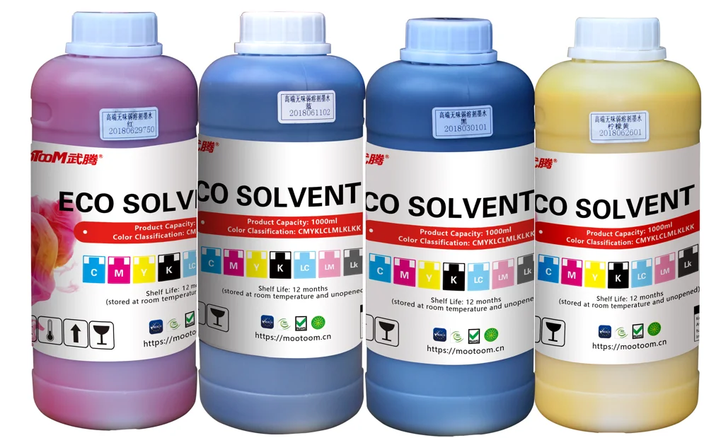 

Original 1 Liter Powderless Eco-Solvent for Ink for Digital Printing Compatible with XP600 UV Printer Printer Head