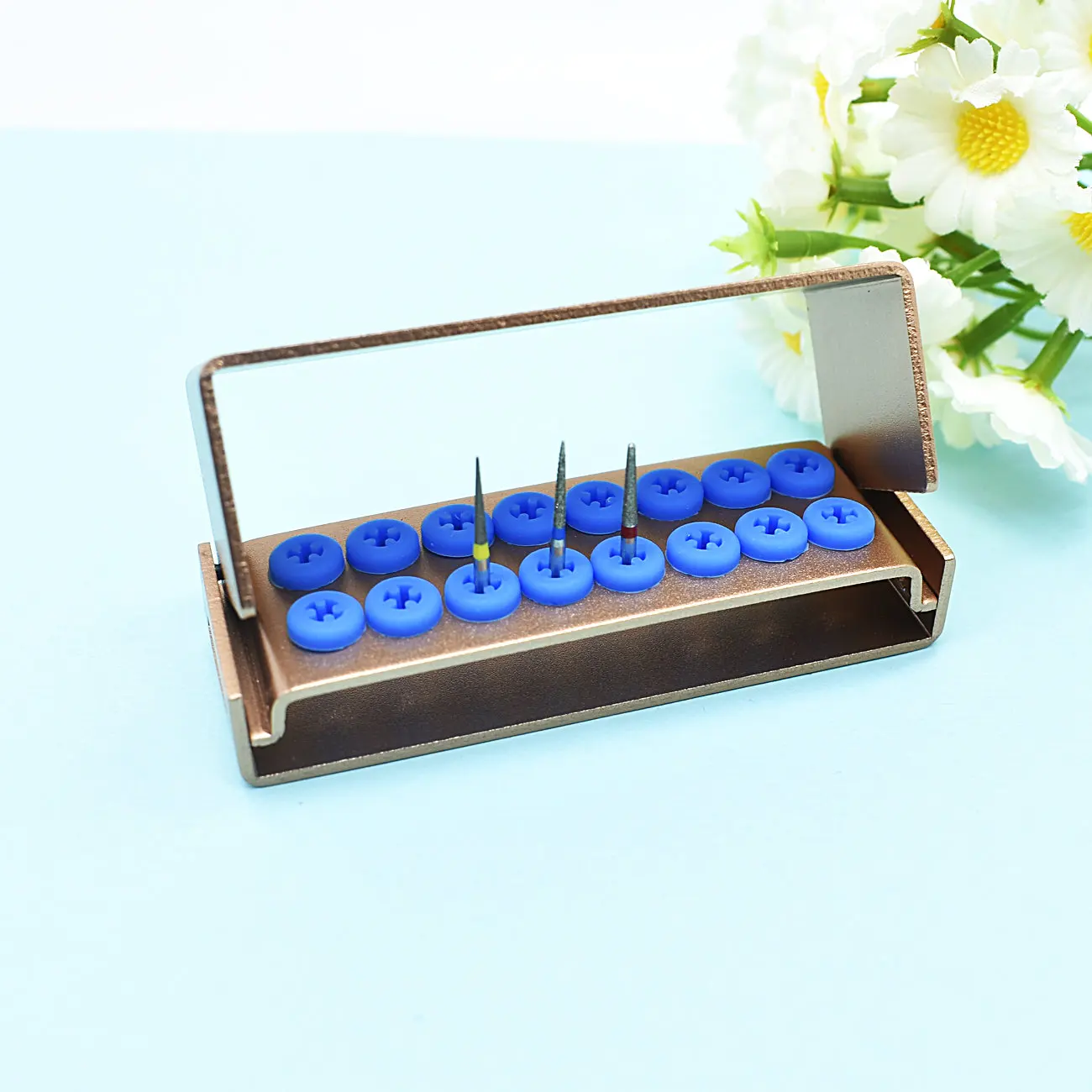 16Holes Dental Bur Holder Autoclave Sterilizer Case Endo File Organizer Autoclave