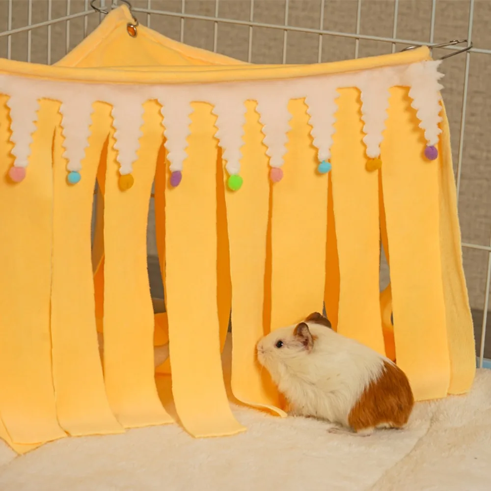 Guinea Pig Hide Corner Fleece Sleeping Bed Cozy Hamster Hammock Guinea Pig Cage Accessories Peekaboo Toys For Flying Squirrels