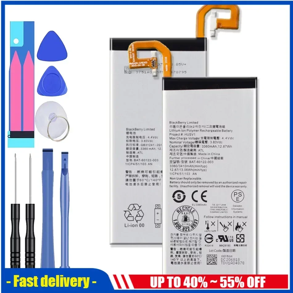 BAT-60122-003 3.8V 3360mAh High Quality Mobile Phone Battery For BlackBerry Priv + Free Tools