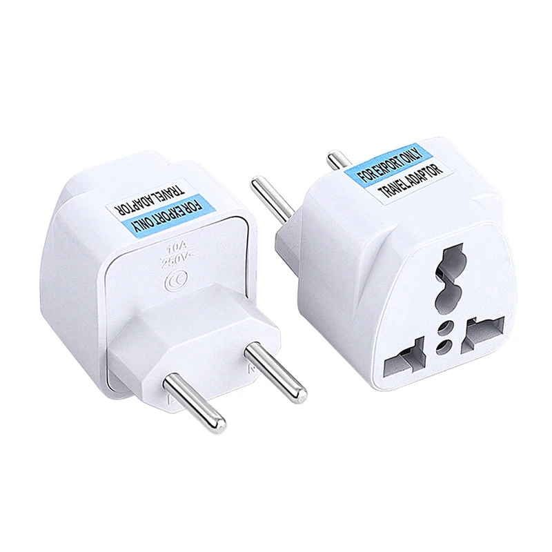 Adaptador de enchufe universal 2 pines UK/US/UE a Italia/Suiza/Brasil