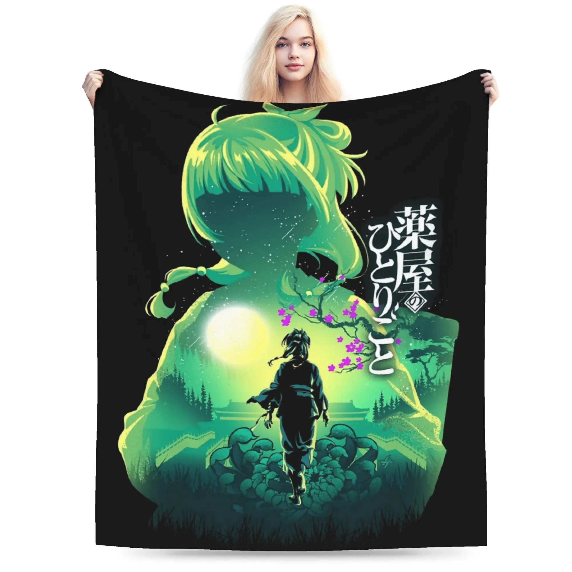 Maomao The Apothecary Diaries Blankets Fleece Winter  Portable Warm Throw Blankets for Bedding Office Rug Piece