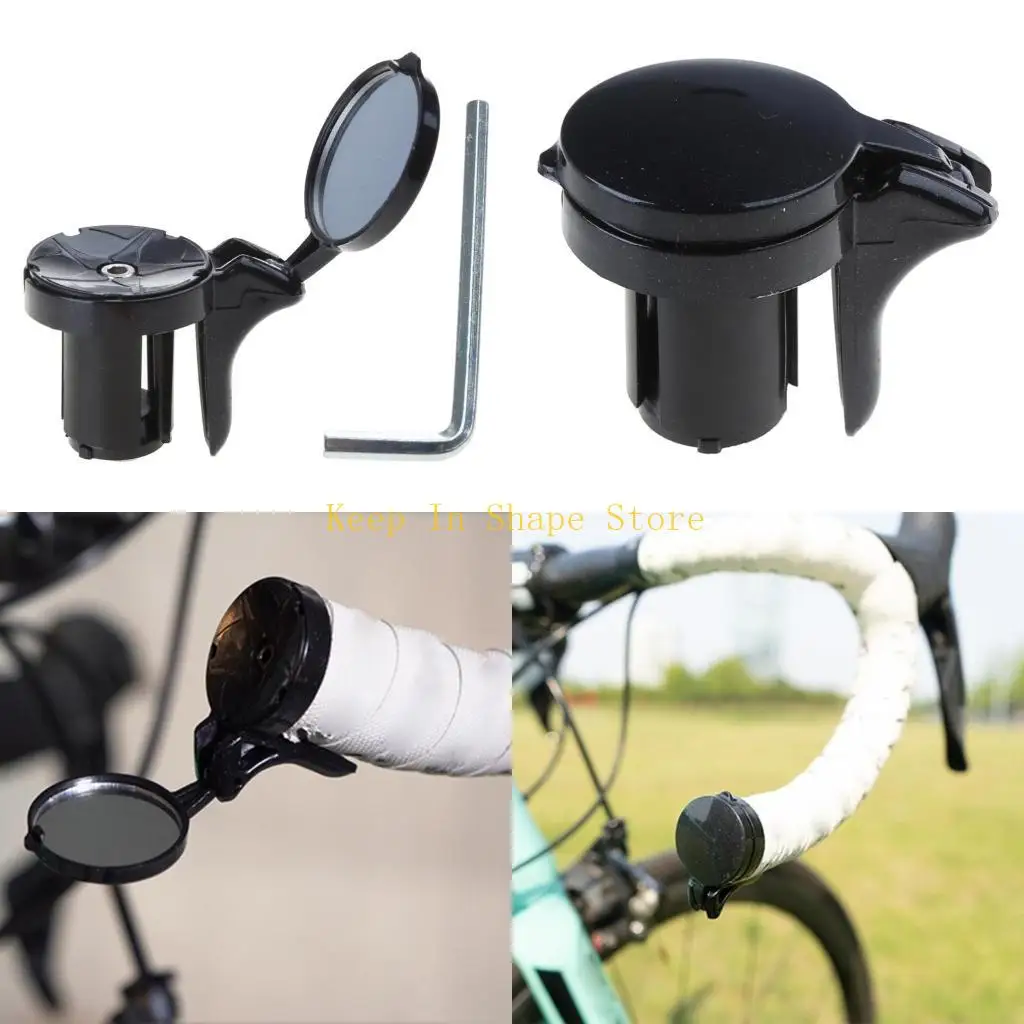 

U1JC Bicycles Mirror Handlebars Mini Rear View Mirror Mounting Sleeve for Handlebars