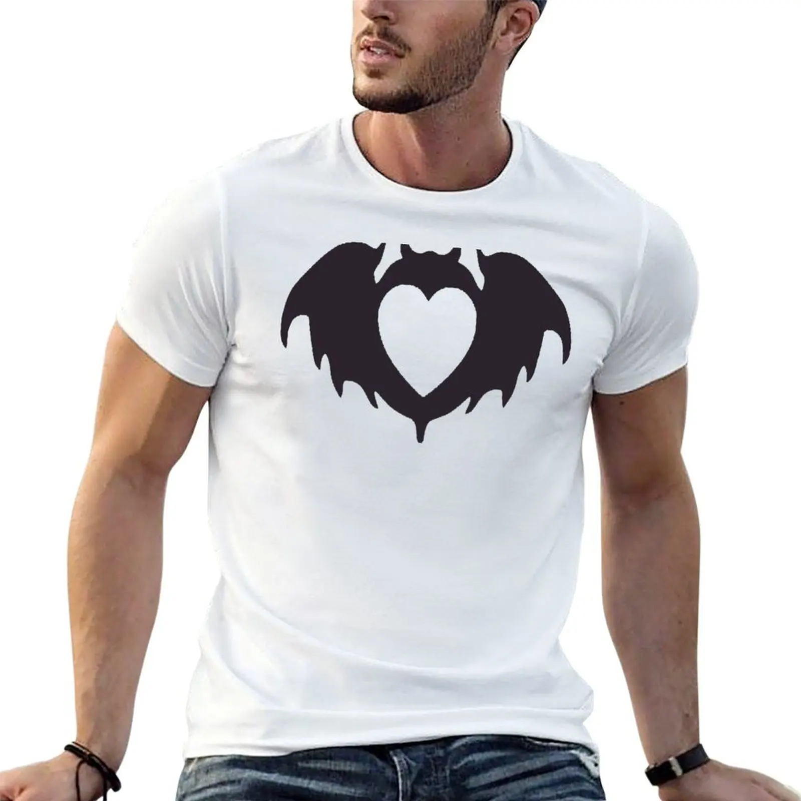 

Clandestine Bat Heart - Grey T-Shirt men t shirt cotton 100% funny t shirts dark humor T-Shirt