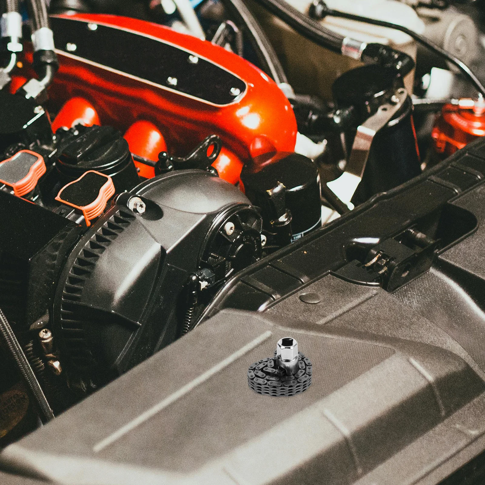 52-teiliger Kettenschlüssel, robuster Ölfilter-Kettenschlüssel, Kfz-Reparatur, Werkzeug zum Entfernen von Kraftstofffiltern, universelle Rohrverschraubungen