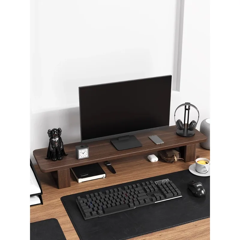 

Desktop Computer Monitor Raising Rack Desk Shelf Desktop Storage Rack Notebook Solid Wood