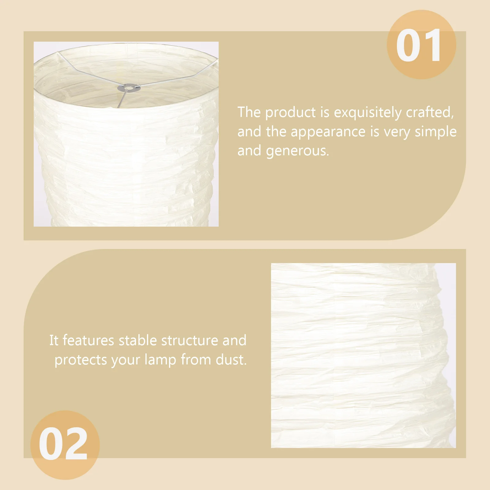 

Paper Floor Lamp Shade Premium Protection Soft Cozy Light Bedroom Living Room Decor Easy Install Simple Design