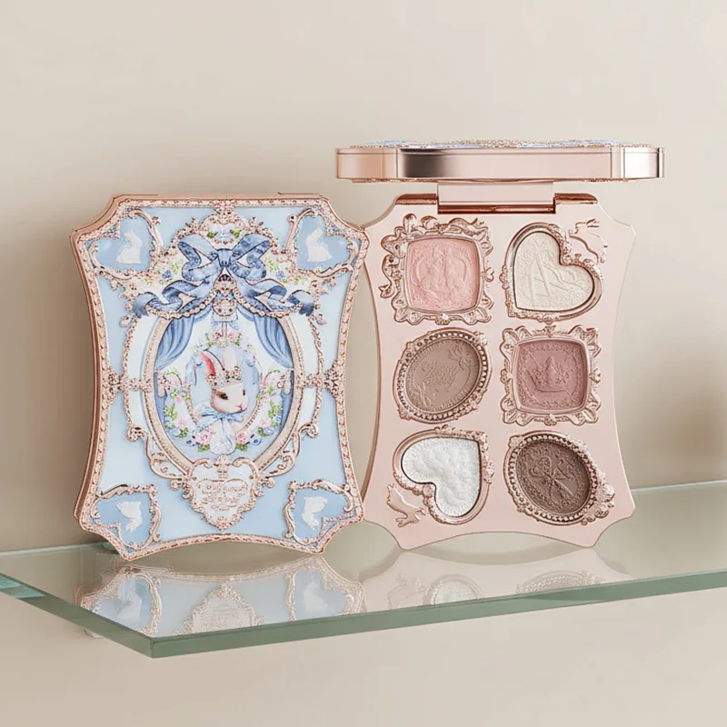 

Bonnie Garden Rabbit Six-Color Eyeshadow Palette Contour Palette Eye Shadow with Mirror Eye Glitter Korean Makeup