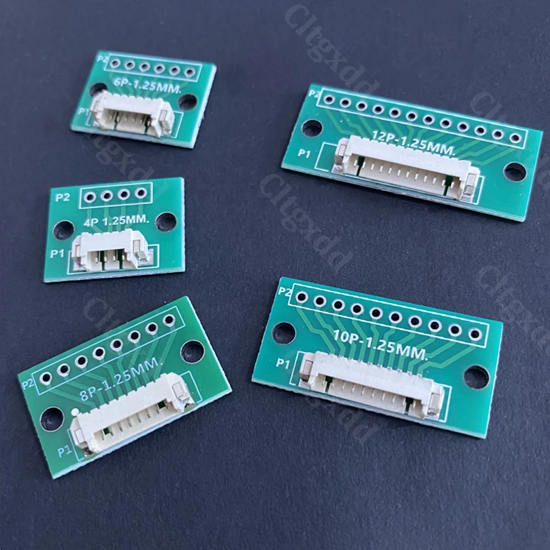 1,25 mm Rastermaß Horizontaler SMD-Anschlussadapter 4P 6P 8P 10P 12P JST-Adapterplatine umgewandelt in 2,54 mm DIP-Stiftleiste PCB-Testplatine – Detail 8