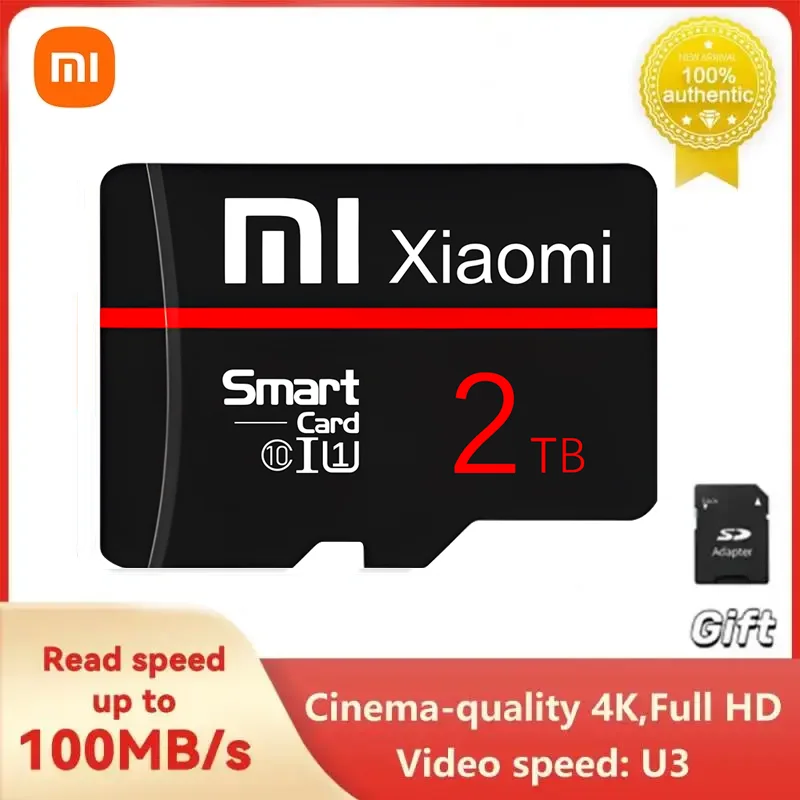 Карта памяти Xiaomi стандарта SD, 1 ТБ, 512 ГБ, 256 ГБ, Сверхбыстрая передача Micro TF SD-карт, 128 ГБ, карта памяти для телефона, ПК