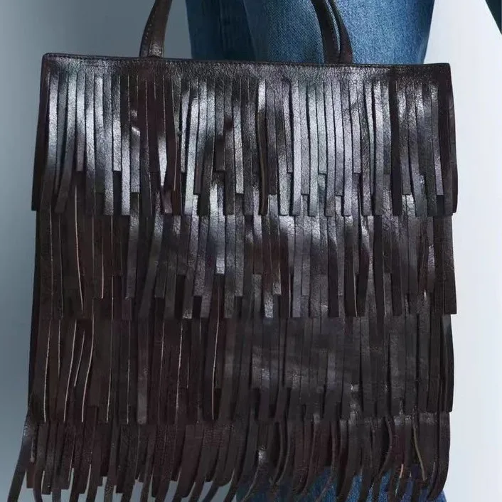 Fashion Tassel Women Crossbody Bag For Women Simple Design Phone Purse Pu Leather Luxury Handbag Bag Flap Messenger Bag Sac