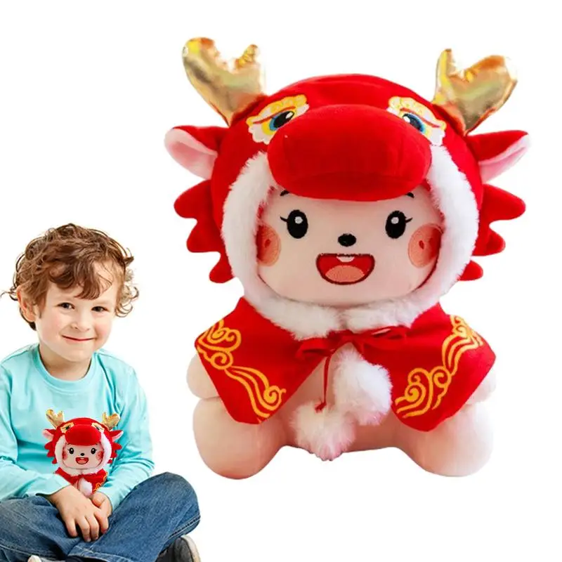 

Dragon Plushies Throw Pillow For Hugging Accompany, Relaxing Cute Stuffed Animal For Kids Zodiac Chinese New Year Mascot Plush