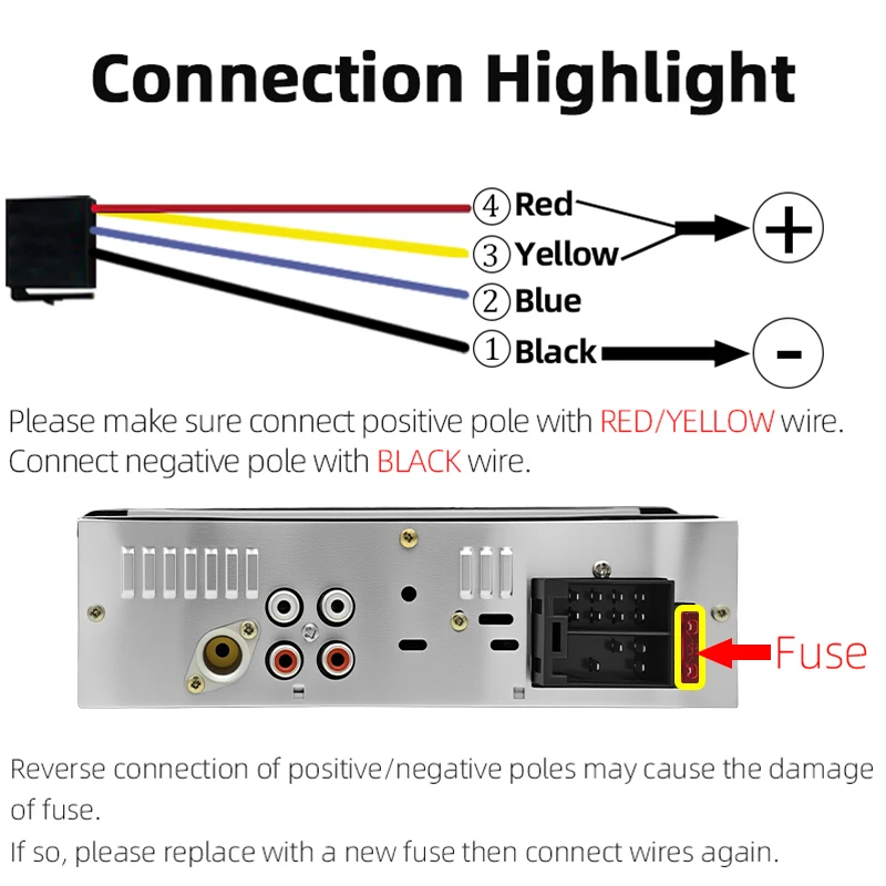 Autoradio 1 Din MP3-Player FM Audio Musik USB SD Digital Bluetooth mit Einsteckplatz im Armaturenbrett AUX-Eingang – Detail 6