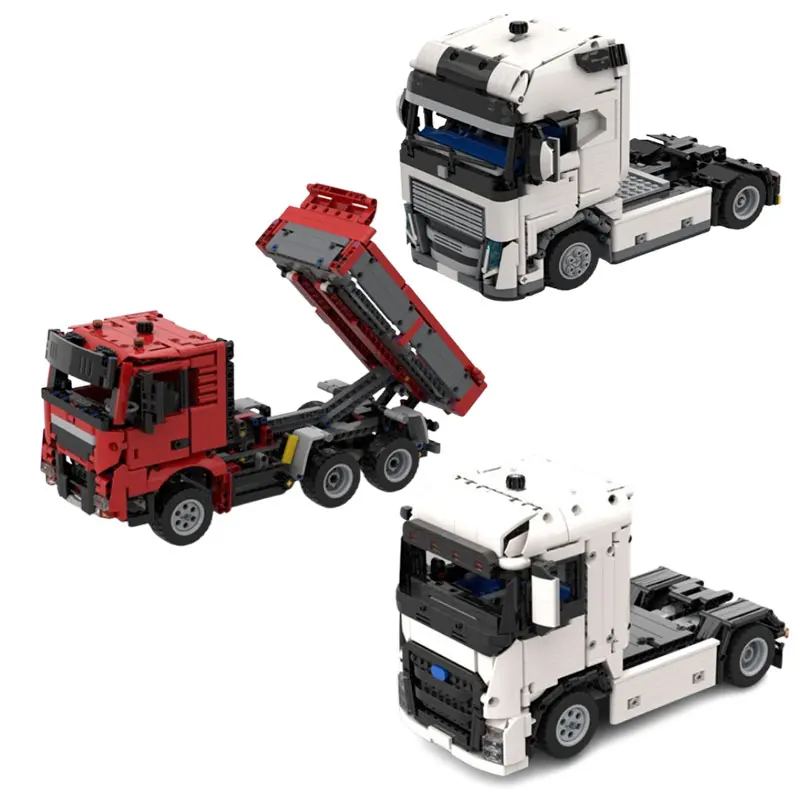 

MOC 69945 truck head 39048 dump truck 121673 small particle assembly building blocks vehicle truck toy gift