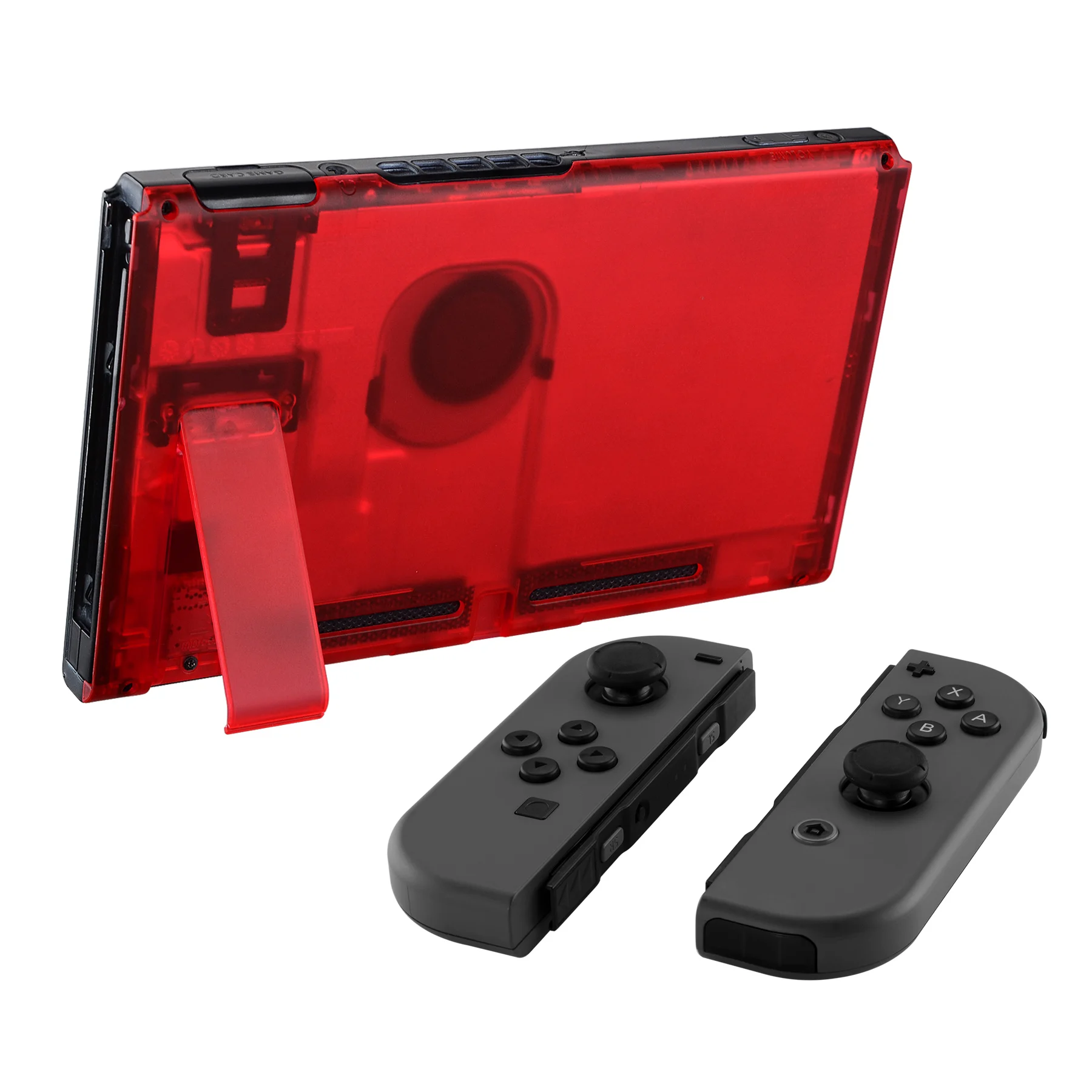 Plaque arrière avec béquille pour console Nintendo Switch, boîtier de remplacement eXtremeRate - Rouge clair