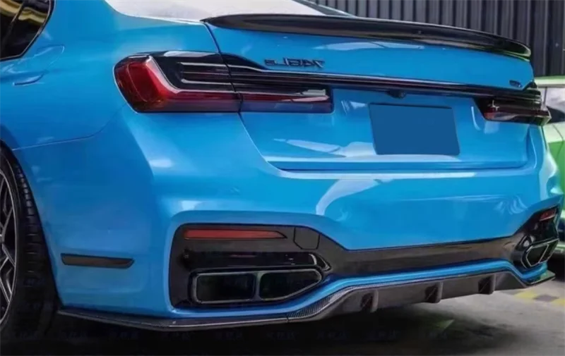 ل BMW G11 G12 G13 2017 2018 2019 2020 2021 ReaI ألياف الكربون الوفير الخلفي الشفة المفسد عدة