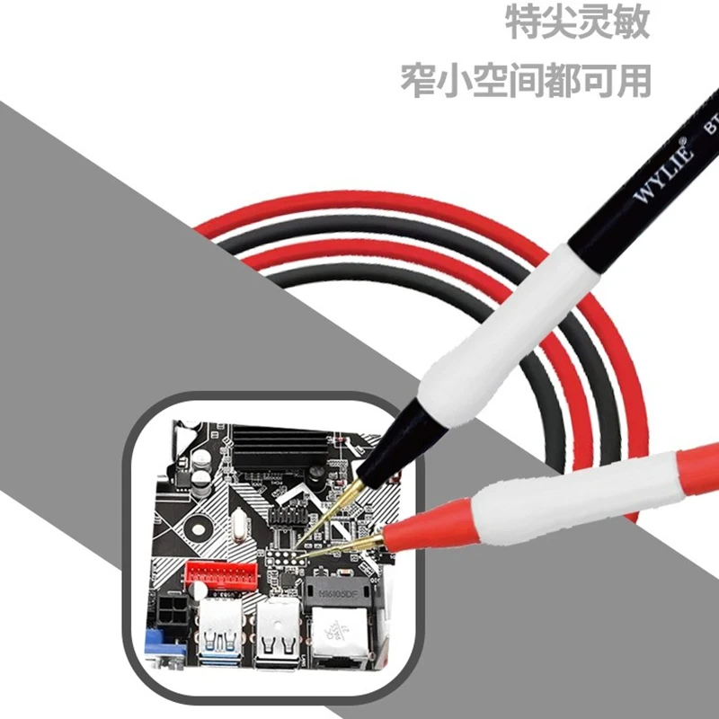 WYLIE BT-22 1000V 20A multimeter cables Super sharp Universal Probe Test Leads Replaceable probe for Mobile phone laptop repair