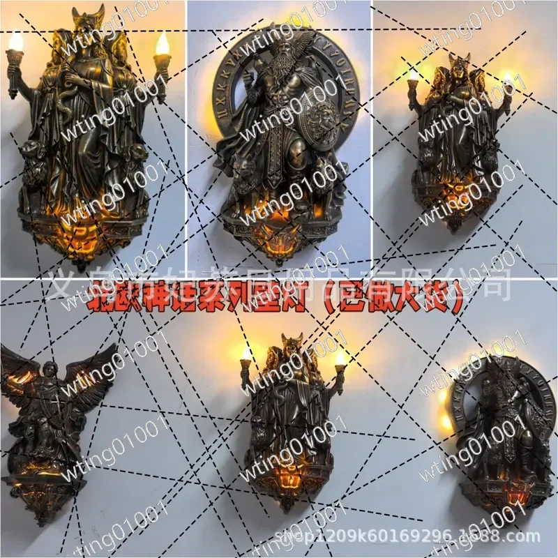 for Hecate Triple Muse Sculpture Wall Lamp Artistic Decorative Light Fixture Modern Home Interior Design Accent Lighting