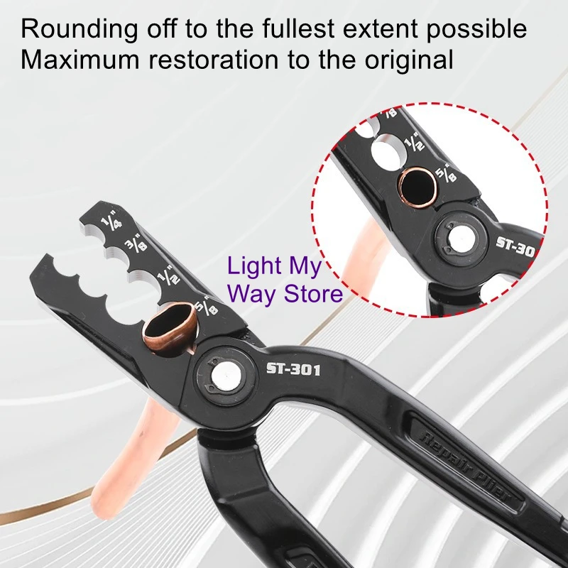 ST-301 Purple copper pipe rounding tool rerounding flat copper pipe repairer folding pipe repair rounding pliers tools