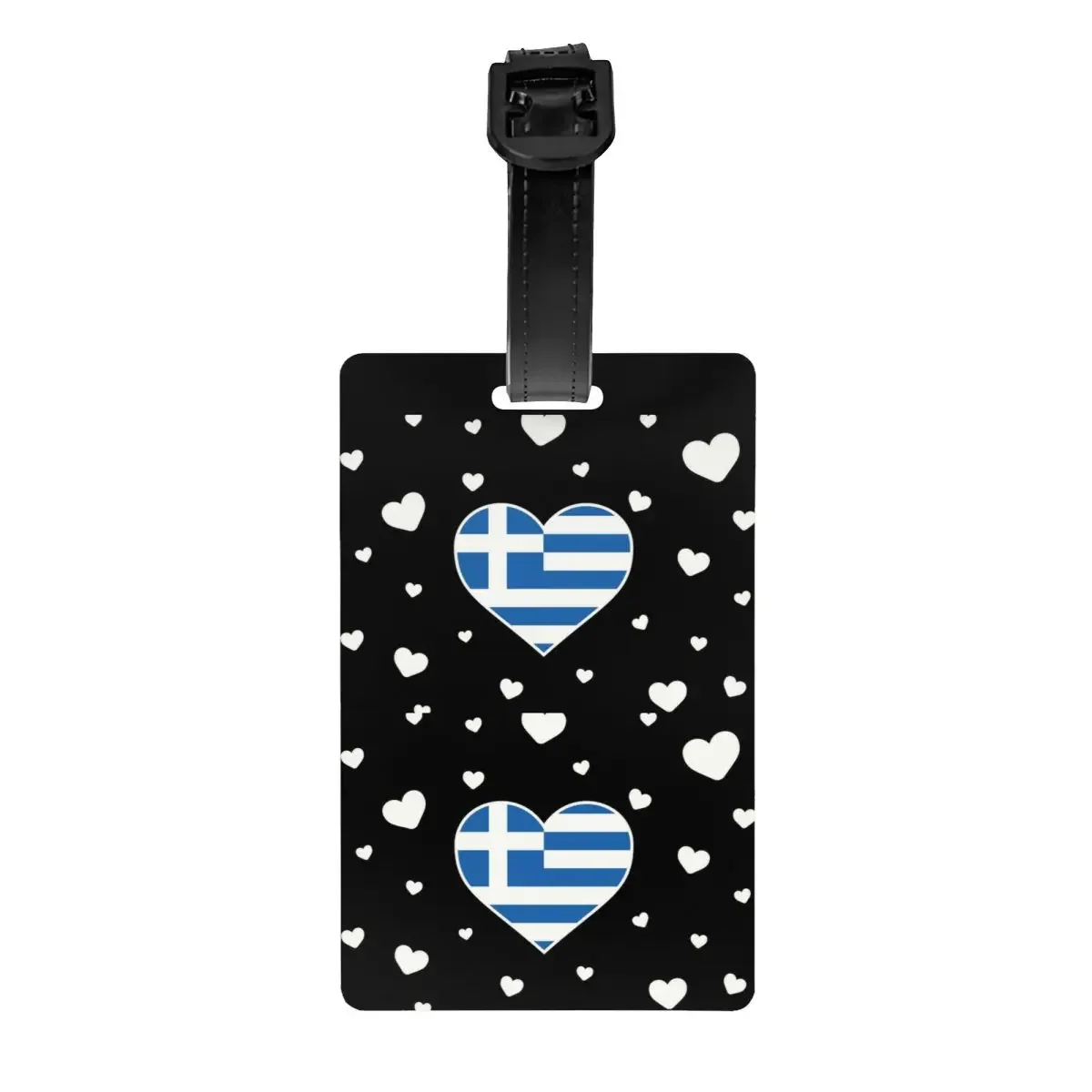 Greece Love Flag Heart Designs Luggage Tags Custom Baggage  Privacy Cover ID Label