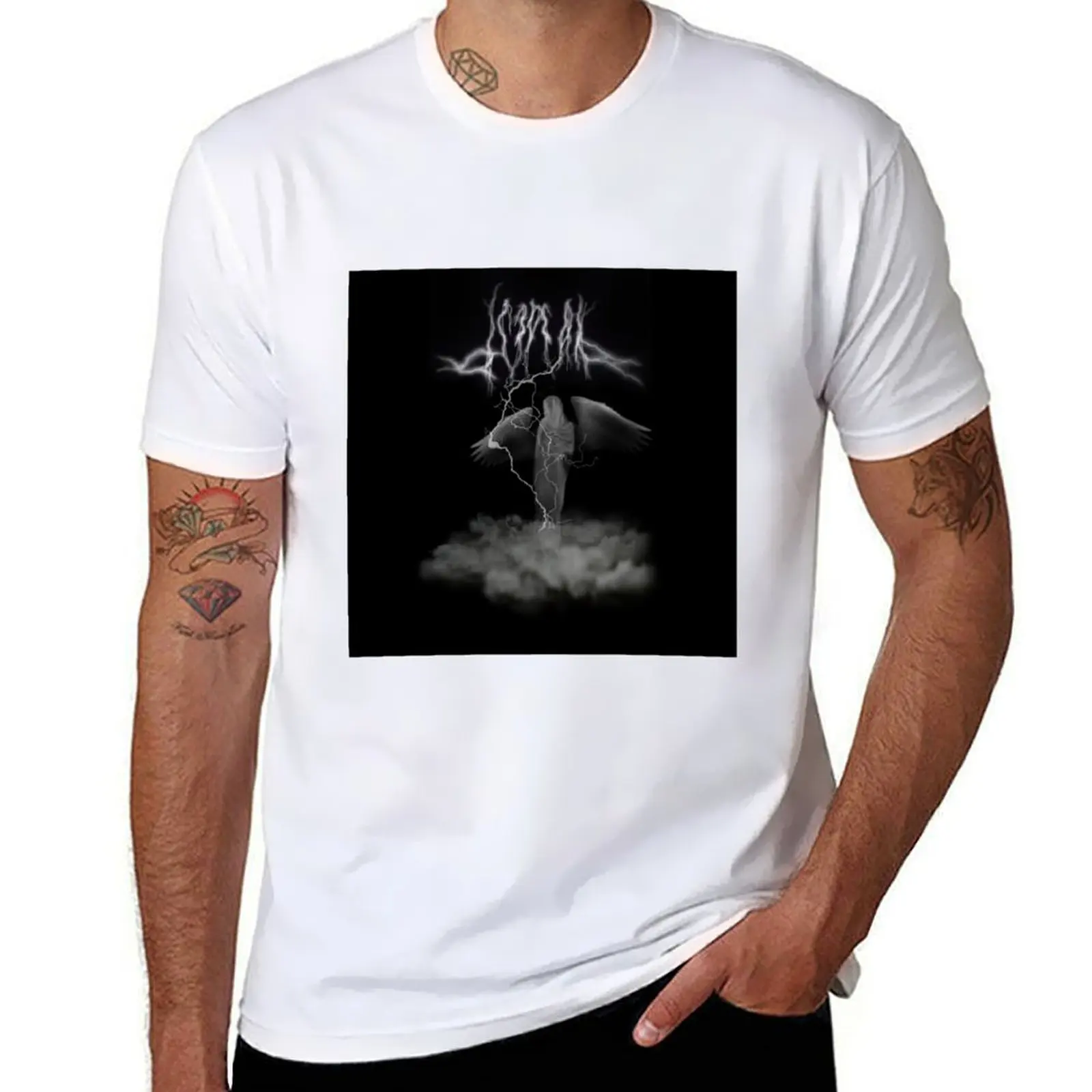 

ic3peak black lighting cloud angel witch house T-Shirt t shirt for man 100 percent cotton man t shirt luxury T-Shirt