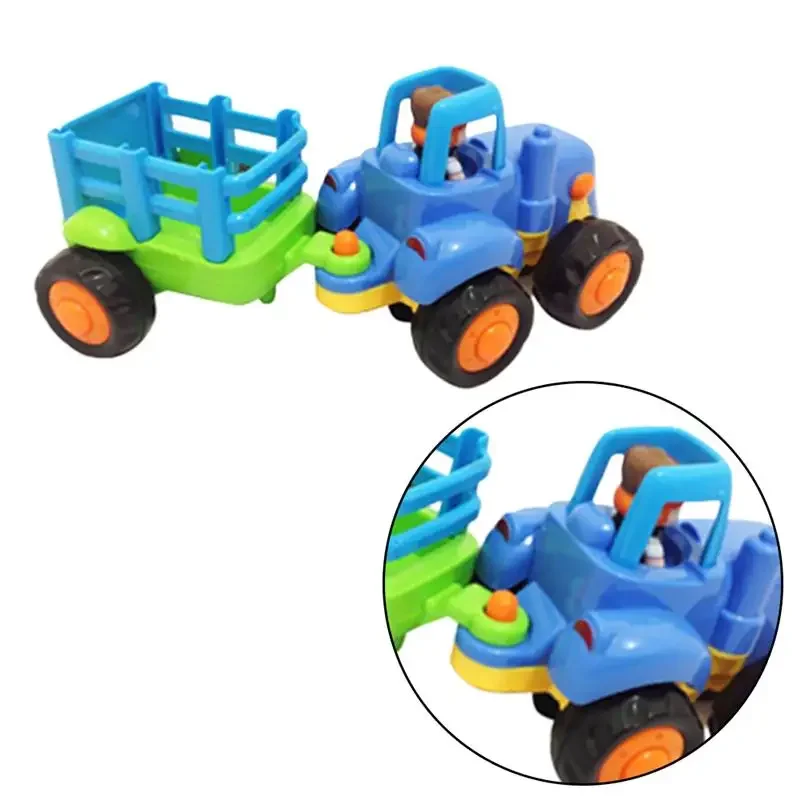 Giocattolo per Bambini: Modellino di Trattore e Furgone da Costruzione, Gioco Educativo per Bambini, Blu