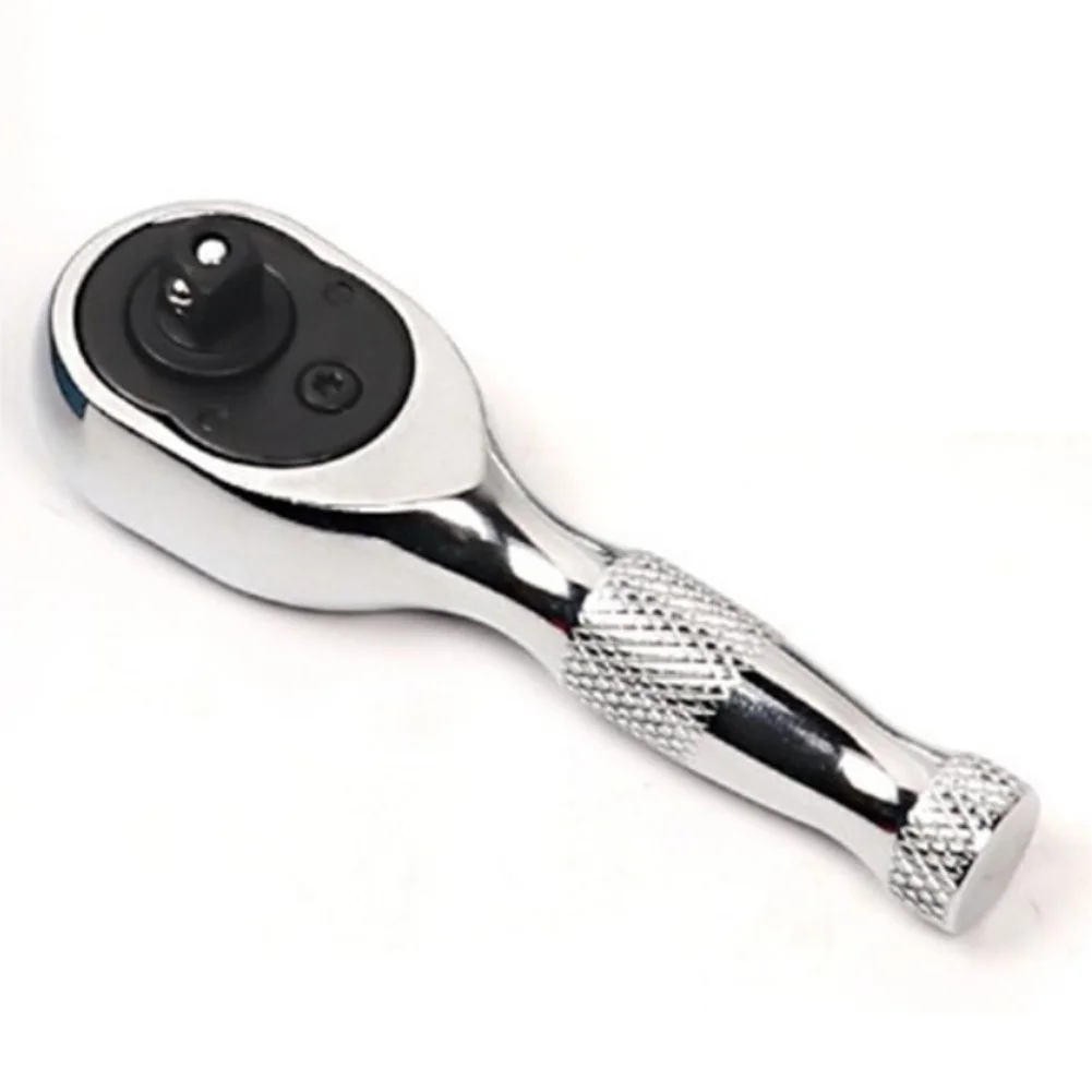 

Auto Repair 1 4 Ratchet Wrench Compact Socket Tool Knurled Handle Wrench Design Ratchet Chrome Vanadium Steel 5-degree Swing