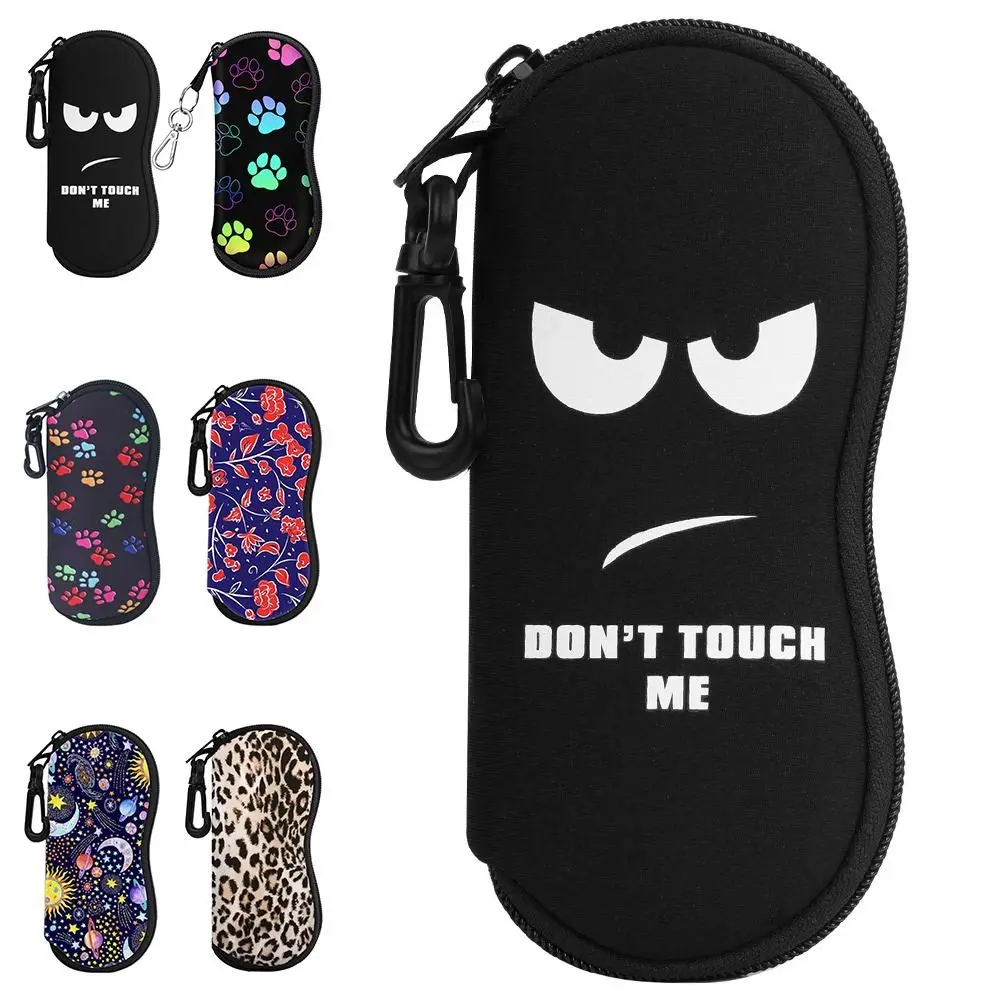 

Soft Sunglasses Case Ultra Light Compact Neoprene Eyeglass Case Protective Durable Zipper Glasses Pouch for Men and Women