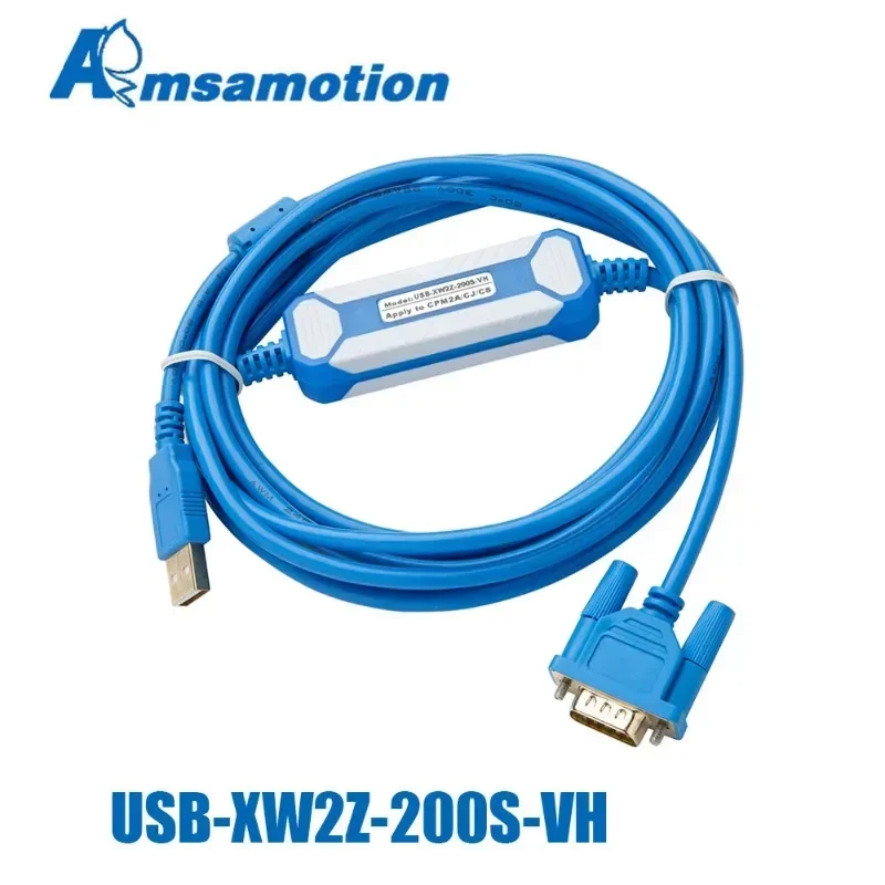 ترقية PLC كابل برجمة USB-XW2Z-200S-VH لسلسلة Omron CQM1H/CPM2C USB إلى RS232 لـ CQM1/cm2a/cs مطلية بالذهب