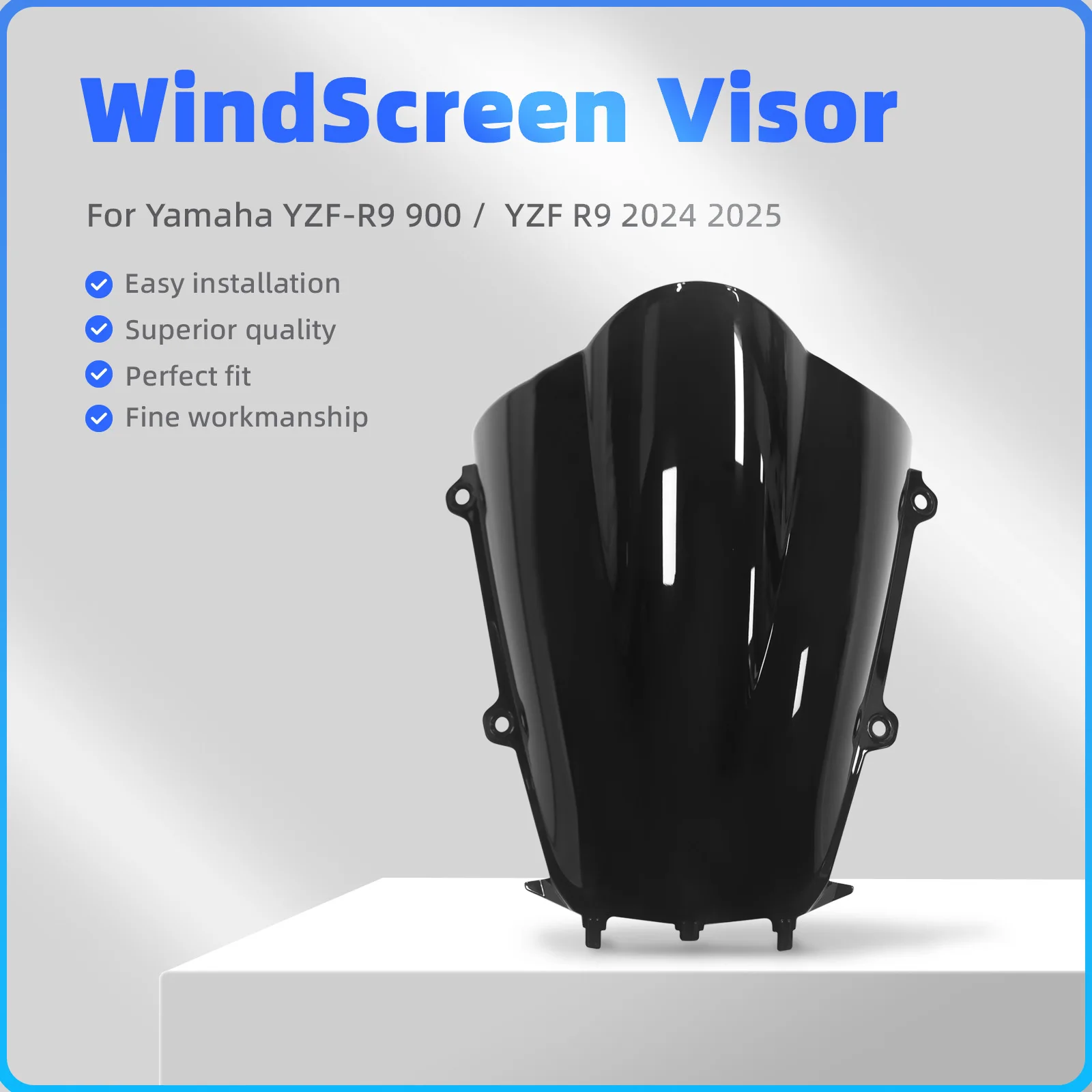 For Yamaha YZF-R9 R9 2025-2026 motorcycle double bubble front windshield wind deflector fairing windproof accessories