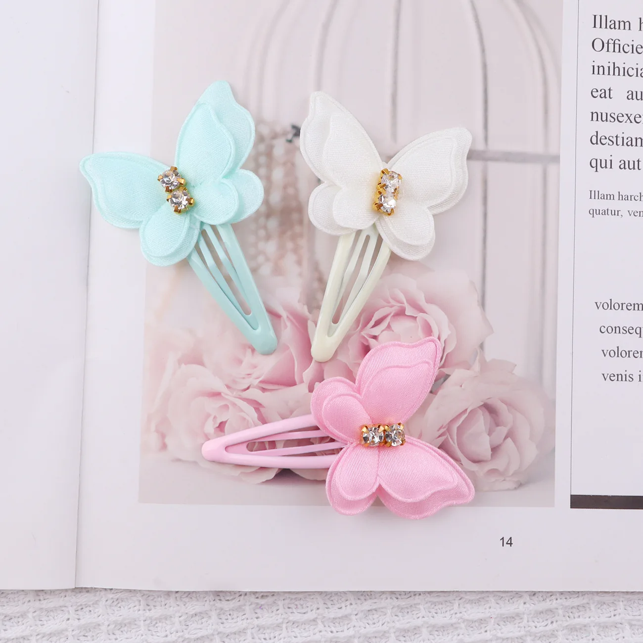 6 stücke süße Butterfly Haars pangen für Mädchen bunte Fee Haarnadeln Fotografie Haarnadeln niedlichen Haarschmuck für Frauen – Detail 2