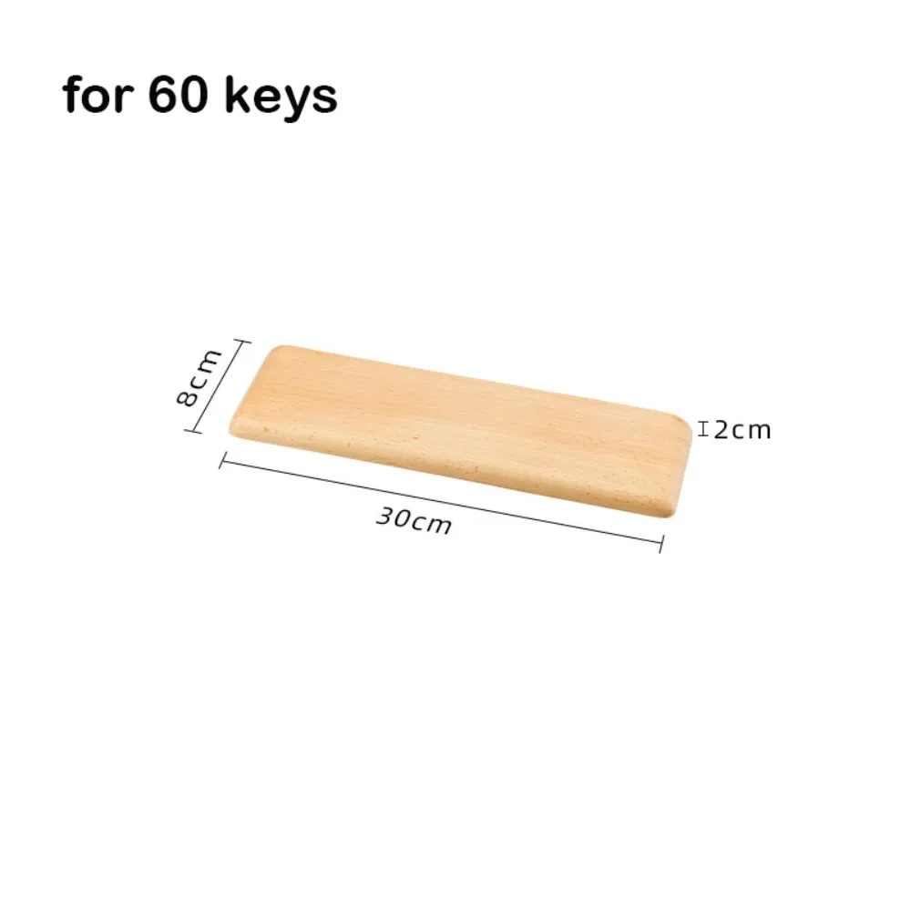

New Wooden Keyboard Wrist Rest Ergonomic for 60/87/104 Keys Rest Palm Pad Walnut Wood Stain Resistant Mechanical Keyboard Pad