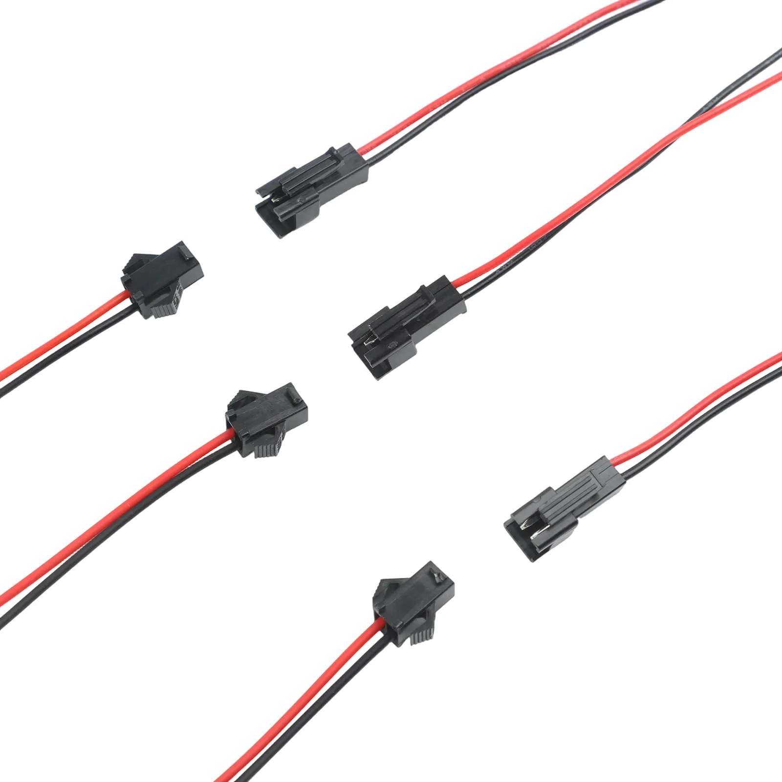 High Quality 2/3/5 Pin Male And Female Connector With Cable PVC Outside+ Tinned Copper Inside 22 AWG Black JSTSM