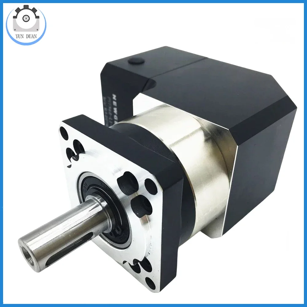 90 Degree Right Angle Commutator Planetary Gear Reducer Ratio 5:1,10:1~100:1 Output 14mm for Nema23 Stepper 60mm Servo Motor