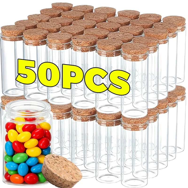 Mini Glass Jars Bottles with Cork Stopper DIY Decoration Small Glass Bottle Message Glass Bottle Wedding Decoration Party Favors