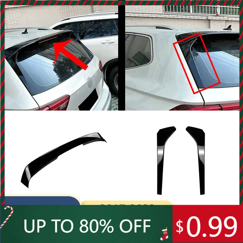 

For VW Tiguan R-Line MK2 2017 2018 2019 2020 2021 2022 2023 Car Body Kit Rear Roof Trunk Lid Side Spoiler Win Interior Stickers
