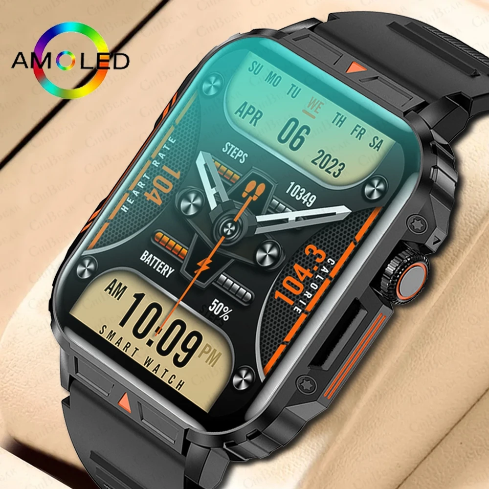 Rugged Military Smart Watch GPS Sports Fitness Tracker Ultra Long Standby Heart Rate Bluetooth Call Smartwatch For Android IOS