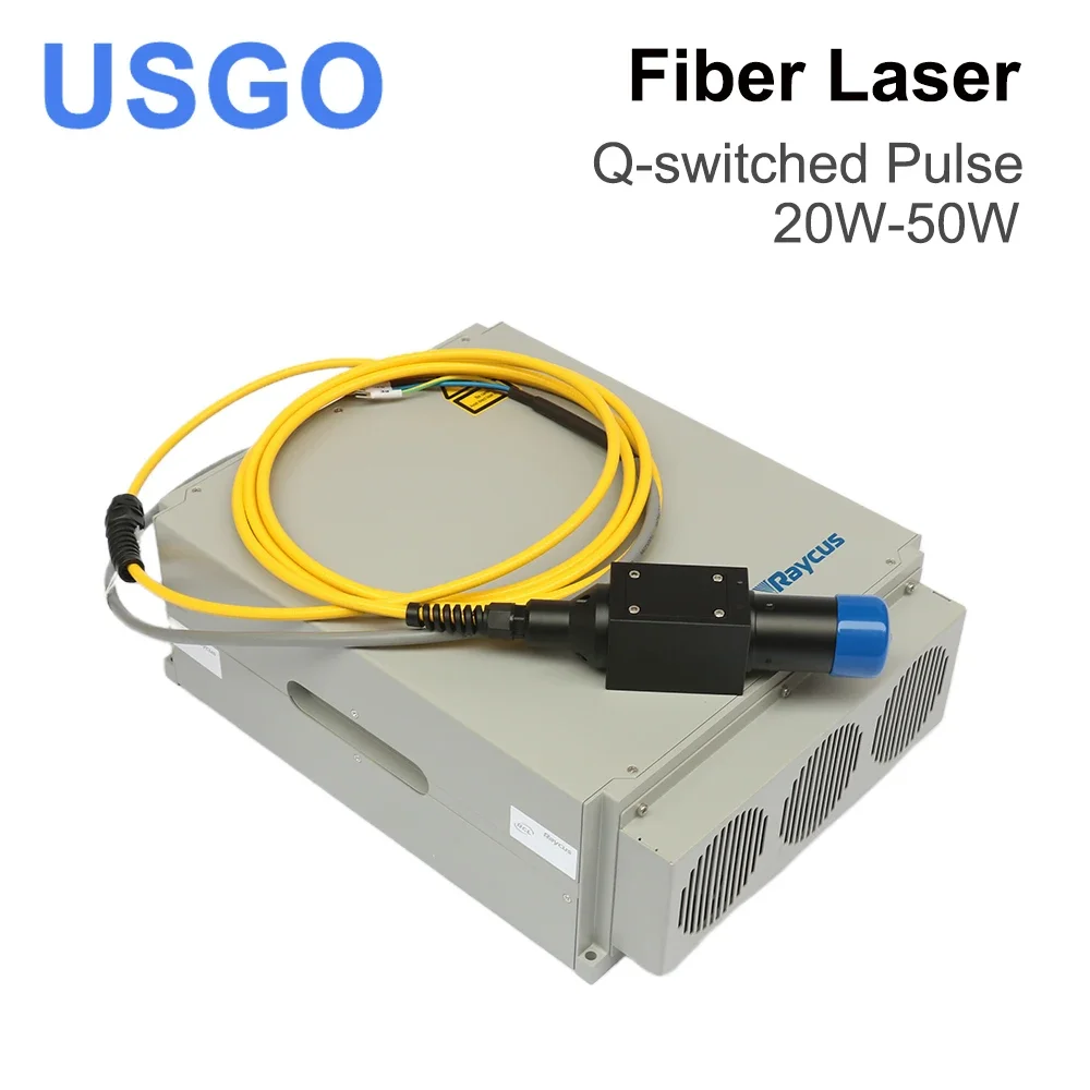 

USGO Raycus 20W-50W Импульсный волоконный лазер с Q-переключением серии GQM 1064nm Высококачественная лазерная маркировочная машина DIY ЧАСТЬ