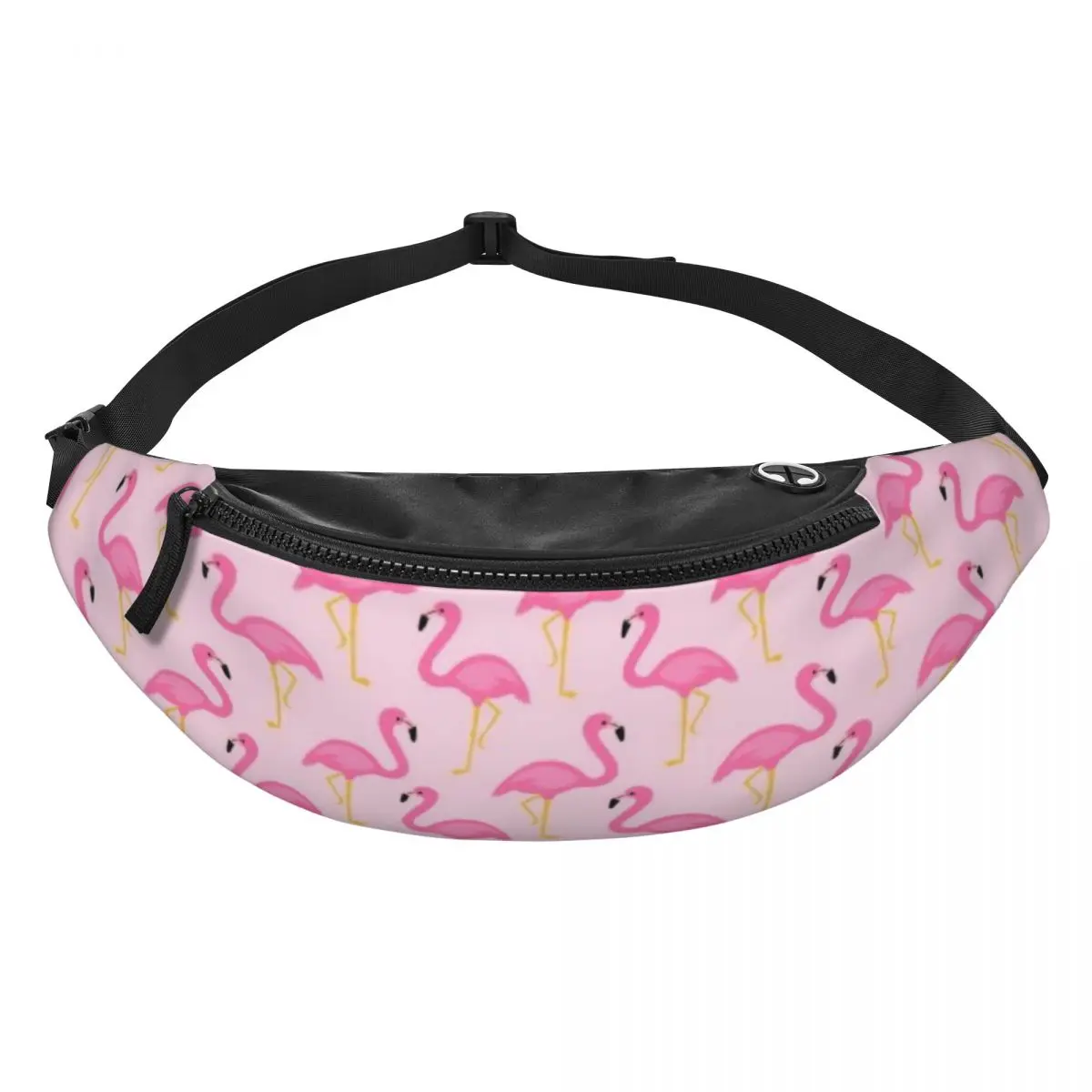 Custom Cute Animal Flamingo Fanny Pack Men Women Cool Bird Crossbody Waist Bag for Traveling Phone Money Pouch