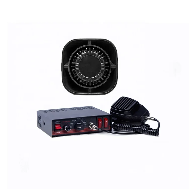

100W Aluminum Emergency Vehicle Siren and 150 Watts Speaker Kit