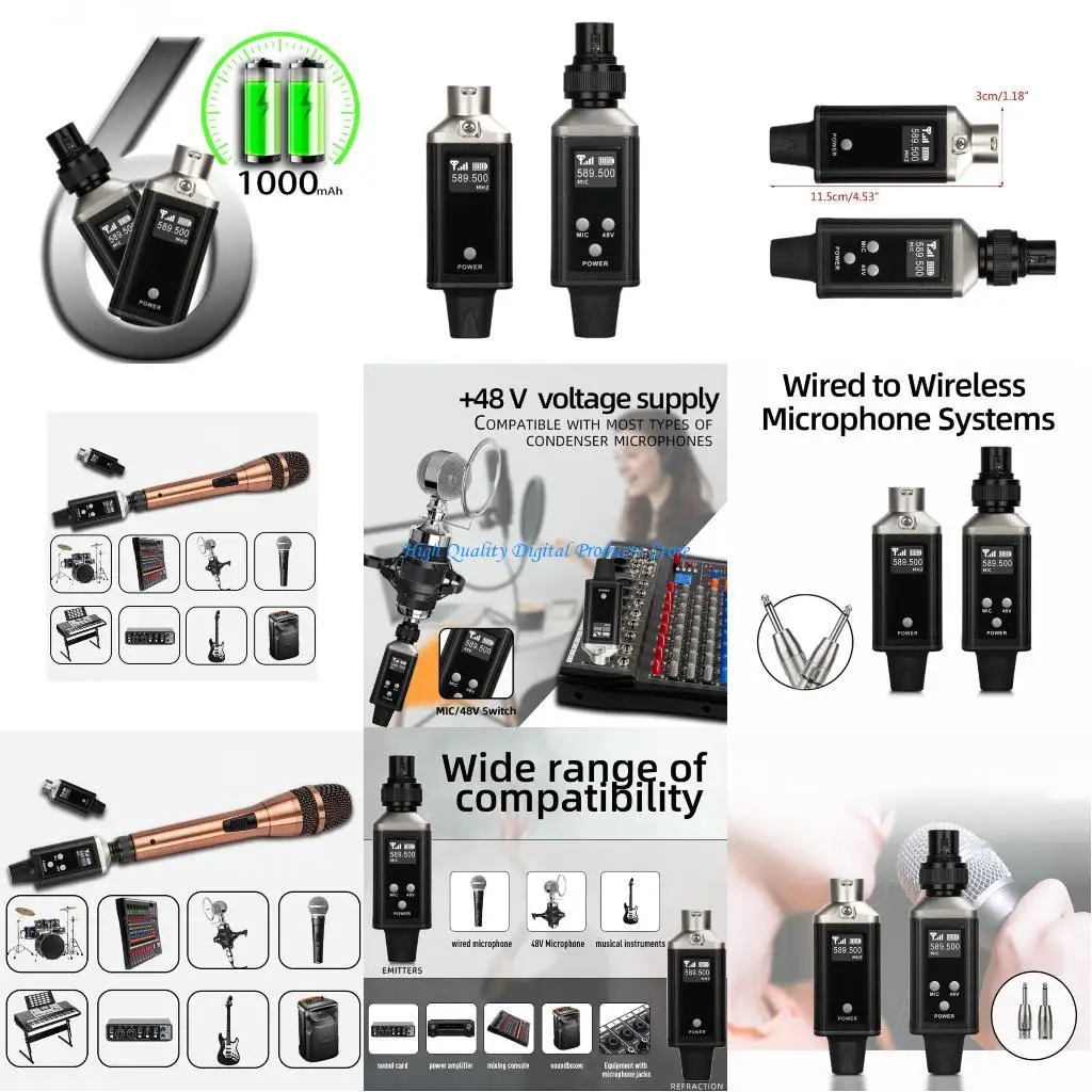 

U2JE Convenient Wireless Microphone System Converter with 6.35mm Conversion Plug