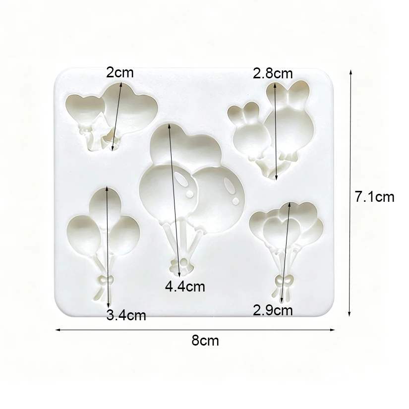 Herz Ballon Design Silikon Sugarcraft Form Harz Werkzeuge Cupcake Backform Fondant Kuchen Dekorieren Werkzeuge – Detail 6