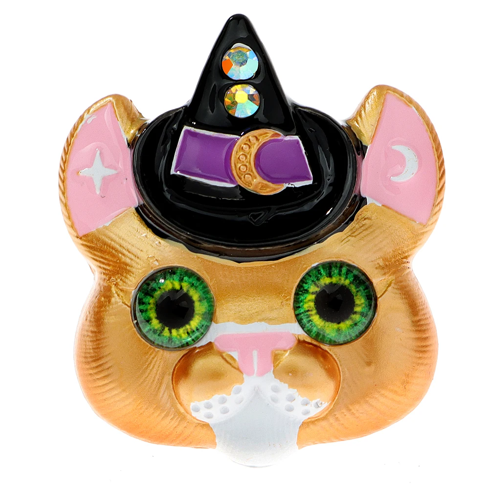 CINDY XIANG Yellow Color Enamel Magic Cat Brooches For Women Cute Animal Pin 3 Colors Available Fashion Coat Accessories
