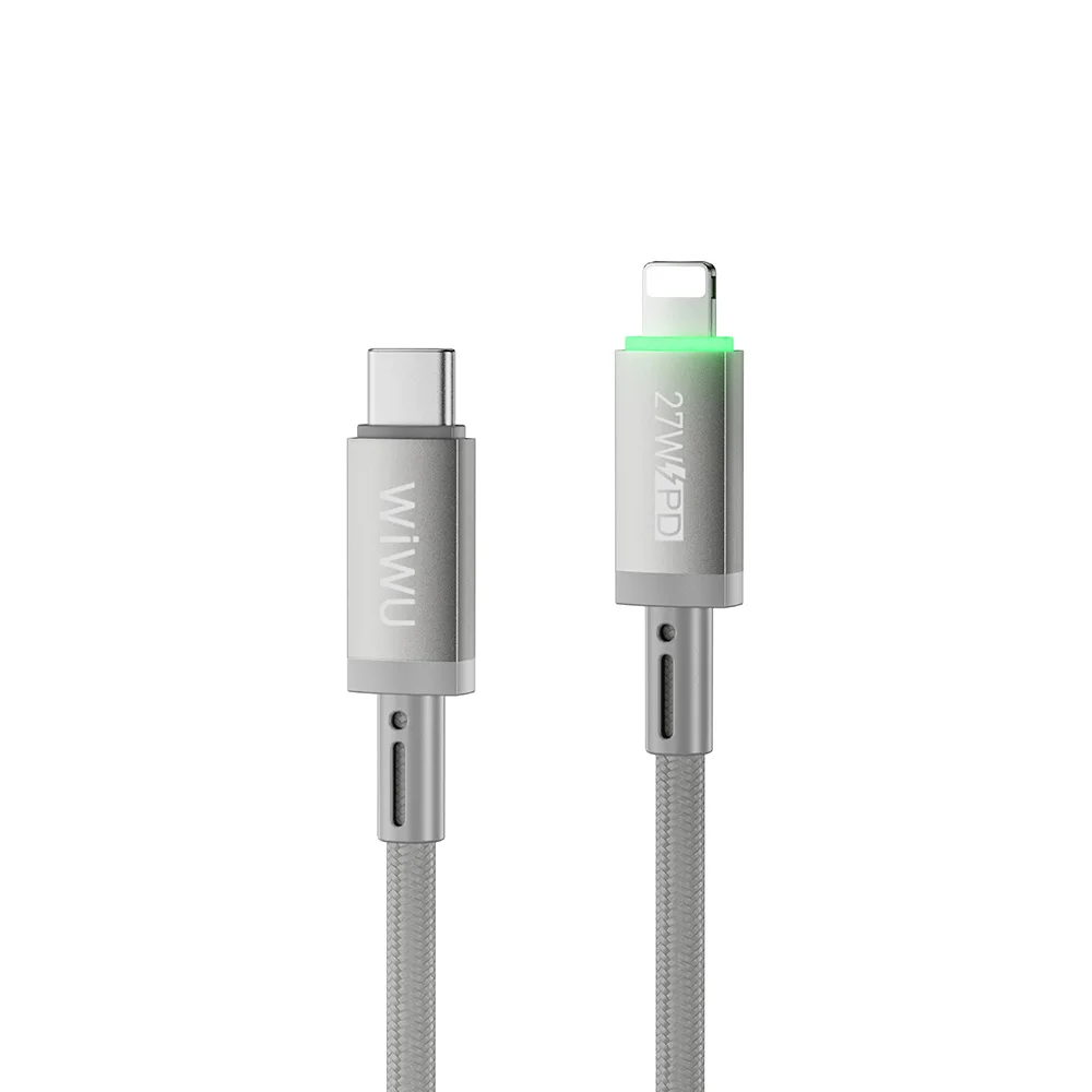 WiWU 100PD Type C Fast Charging Cable for MacBook/Samsung Digital Display USB C 3.1 Magnetic Cable for Lightning PD30W Charging